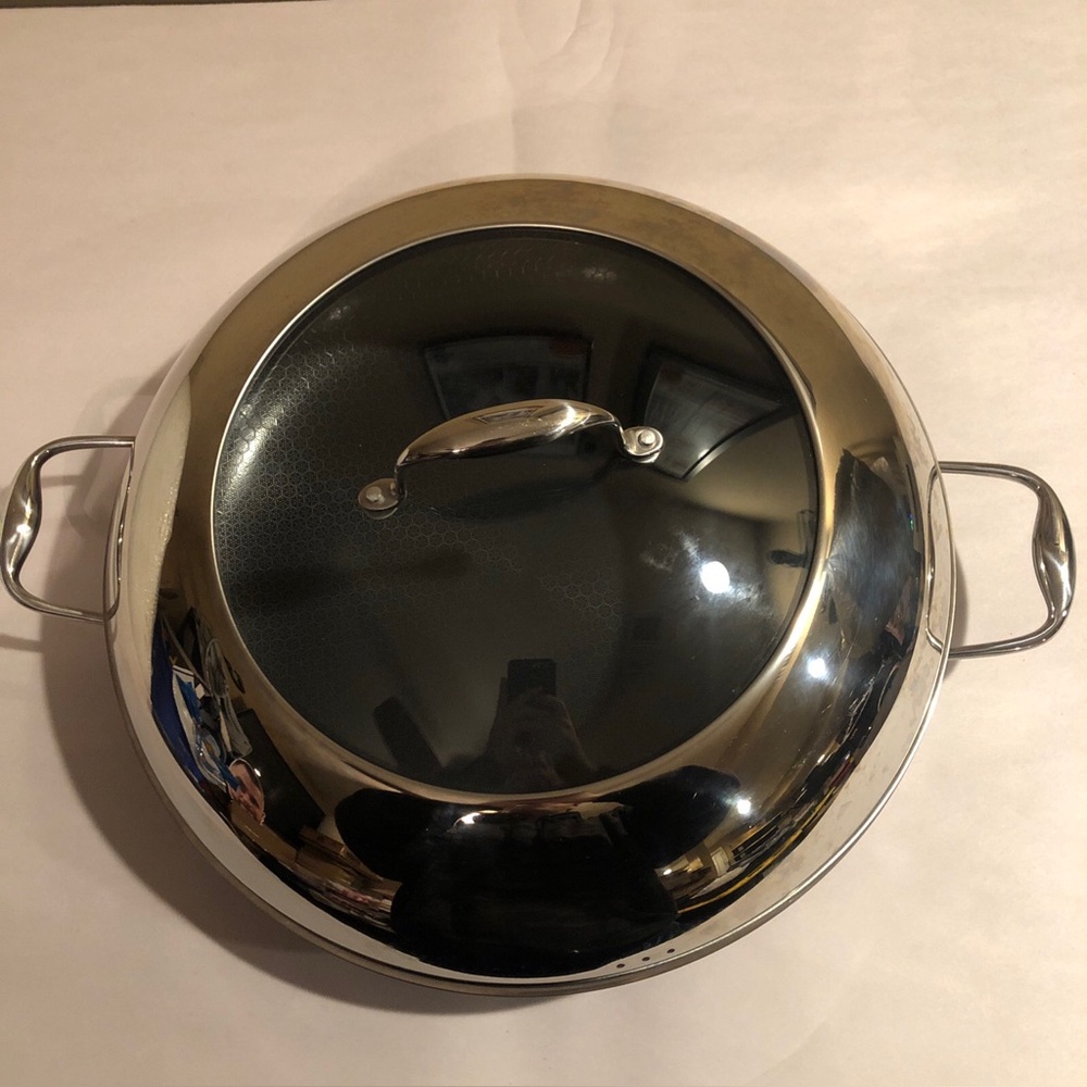 HexClad 14" Inch Hybrid Nonstick Frying Pan with Lid